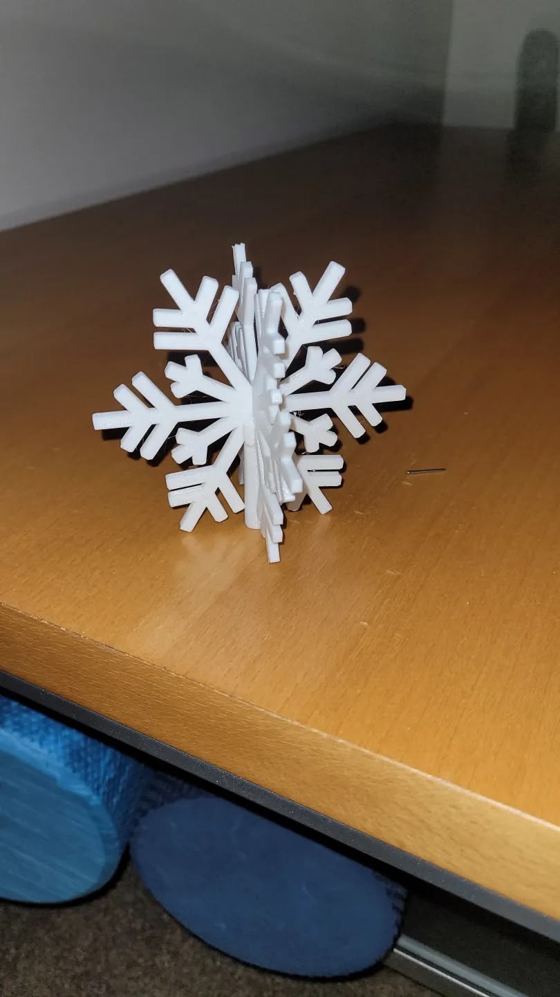 Snowflake Tree Topper Christmas (BioPlastic) - Afbeelding 2