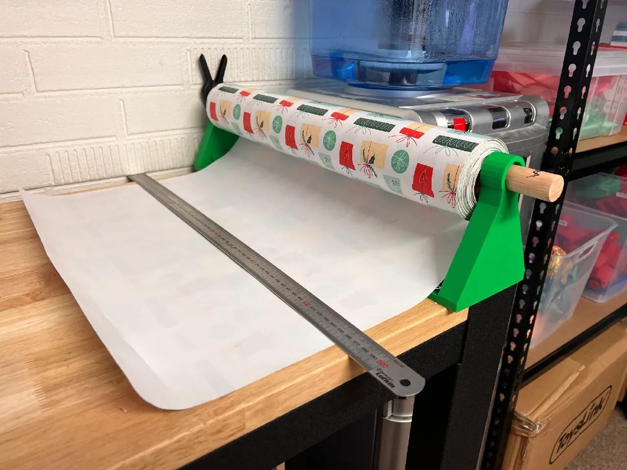 Wrapping paper roll bracket
