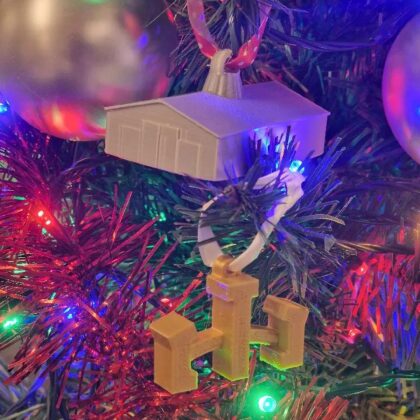 Airplane Hangar Christmas Ornament