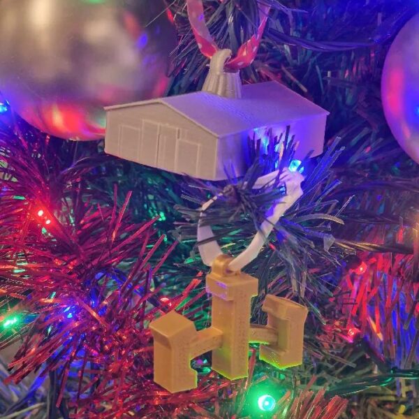 Airplane Hangar Christmas Ornament