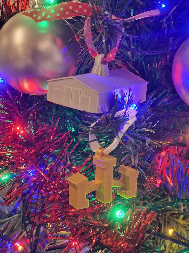 Airplane Hangar Christmas Ornament