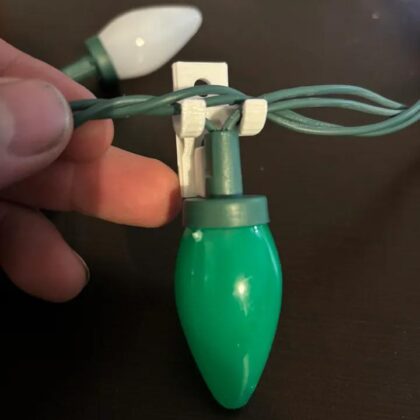 Christmas light hanger clip
