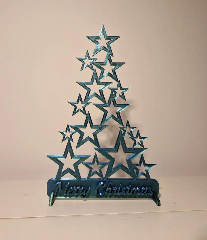 Christmas tree made out of stars