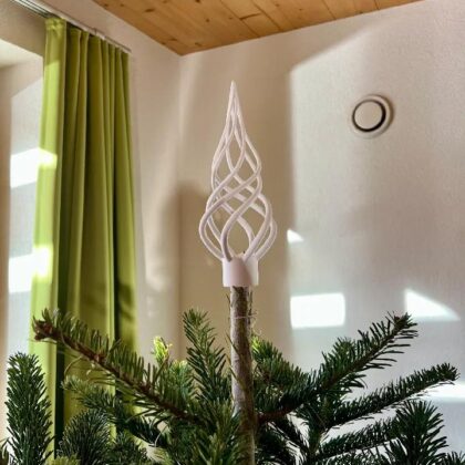 Swirly christmas tree topper