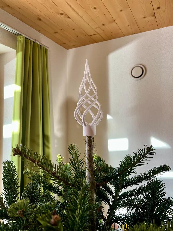 Swirly christmas tree topper