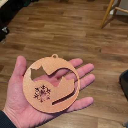 Christmas tree decoration two kittens lover