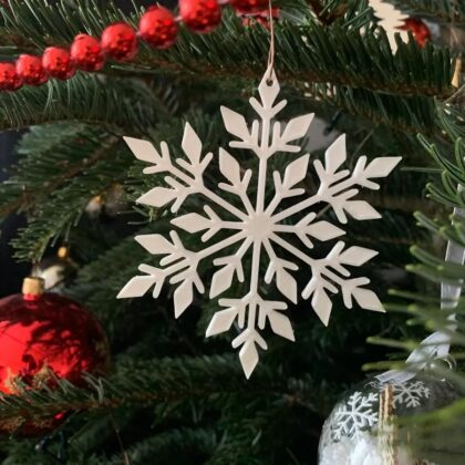 Snowflake Christmas Ornament 3 (BioPlastic)