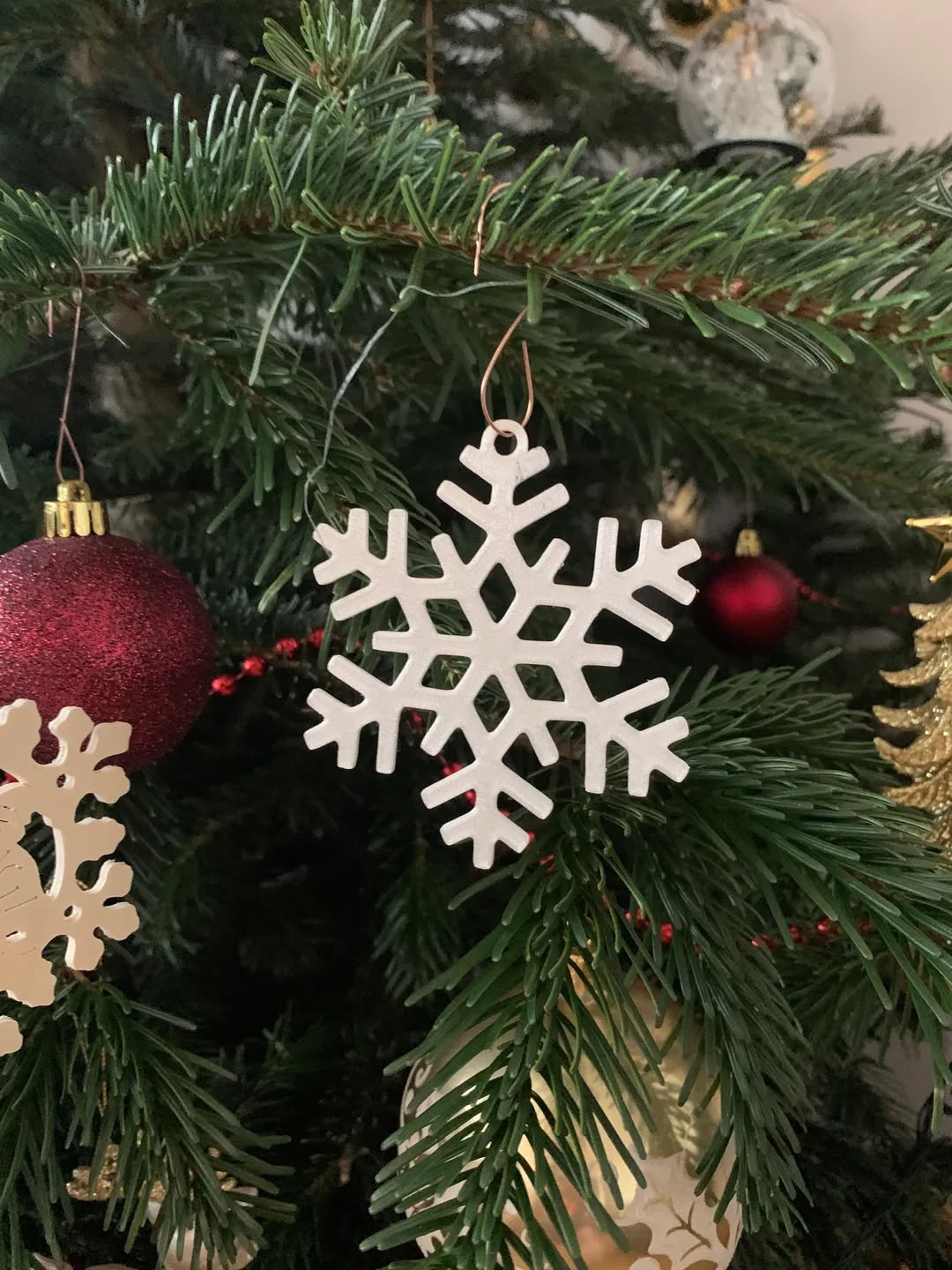 Snowflake Christmas Ornament 4 (BioPlastic) - Afbeelding 2