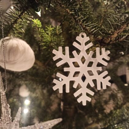 Snowflake Christmas Ornament 4 (BioPlastic)