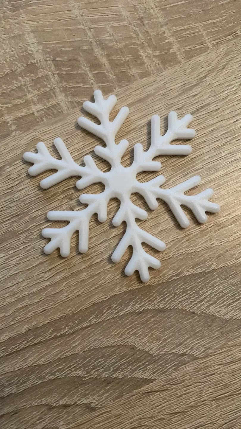 Snowflake Christmas Ornament 6 (BioPlastic)