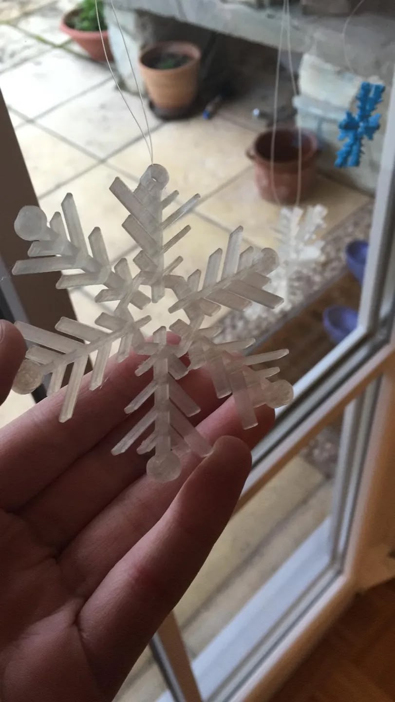 Snowflake Christmas Ornament 6 (BioPlastic) - Afbeelding 3