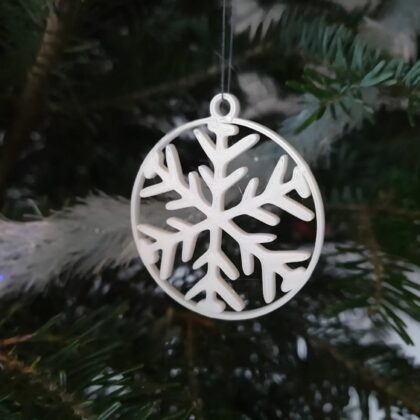 Snowflake Christmas Ornament 8 (BioPlastic)