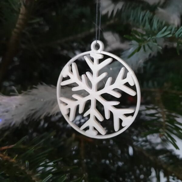 Snowflake Christmas Ornament 8 (BioPlastic)