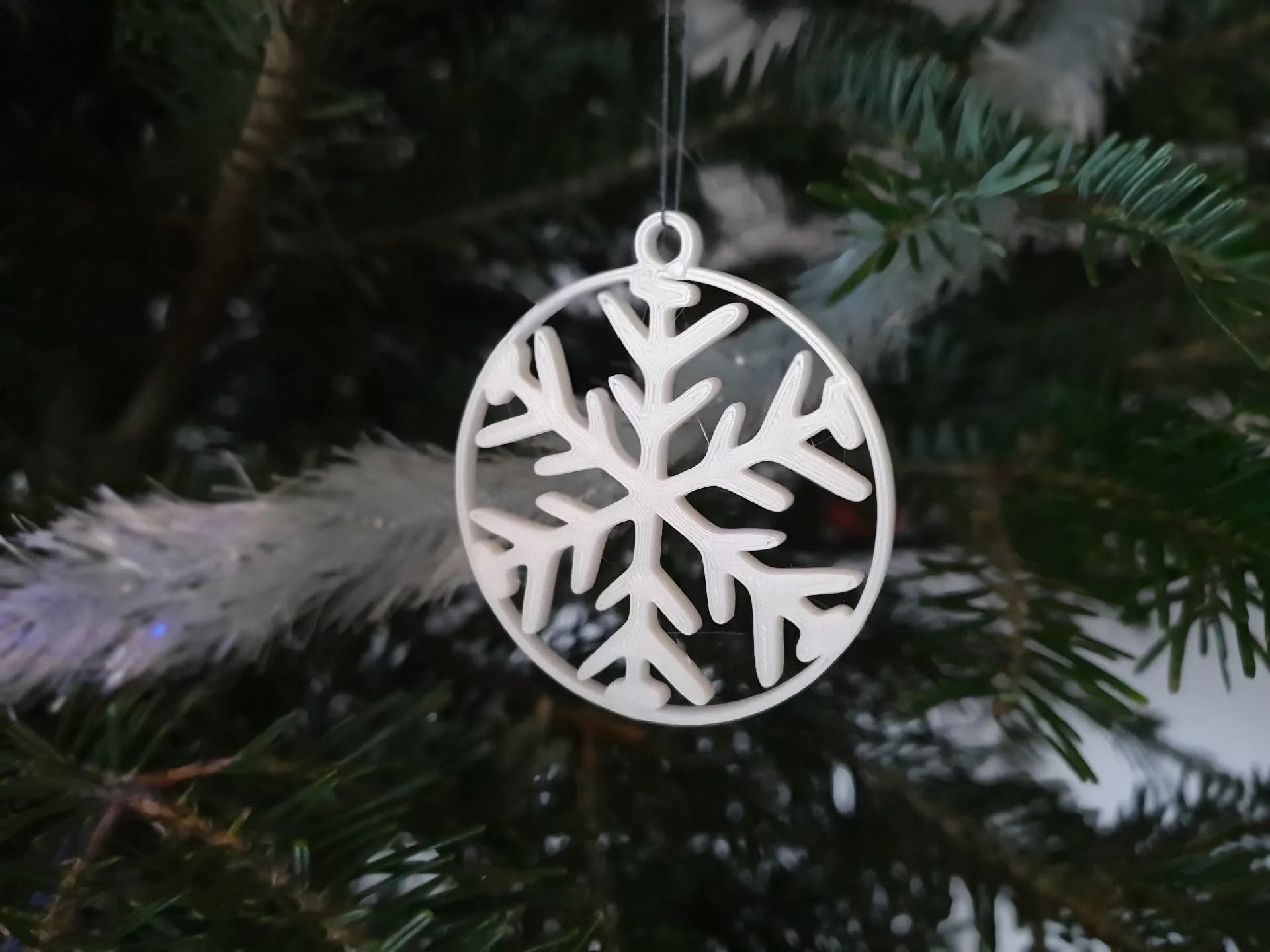 Snowflake Christmas Ornament 8 (BioPlastic)