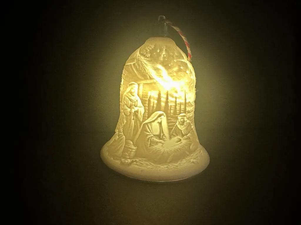 Nativity Lithophane Bell Ornament - Afbeelding 2