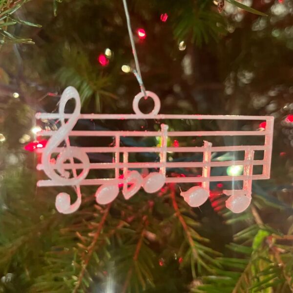 Stave Christmas Tree Ornament
