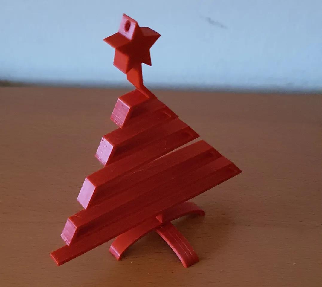 Funny swinging Christmas tree with star - lustig schwingender Weihnachtsbaum mit Stern - christmas present - Afbeelding 3