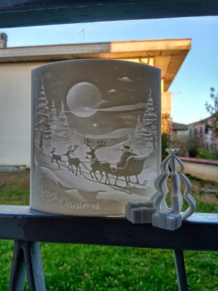 Lithophane Merry Christmas - greeting card - Afbeelding 3