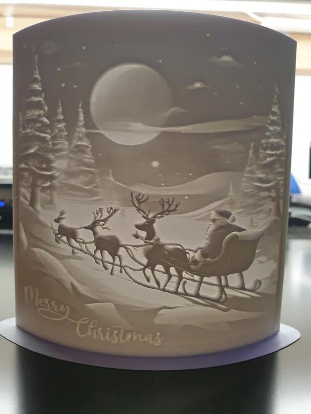 Lithophane Merry Christmas - greeting card - Afbeelding 5