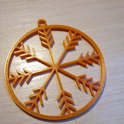 Snowflake christmas ornament