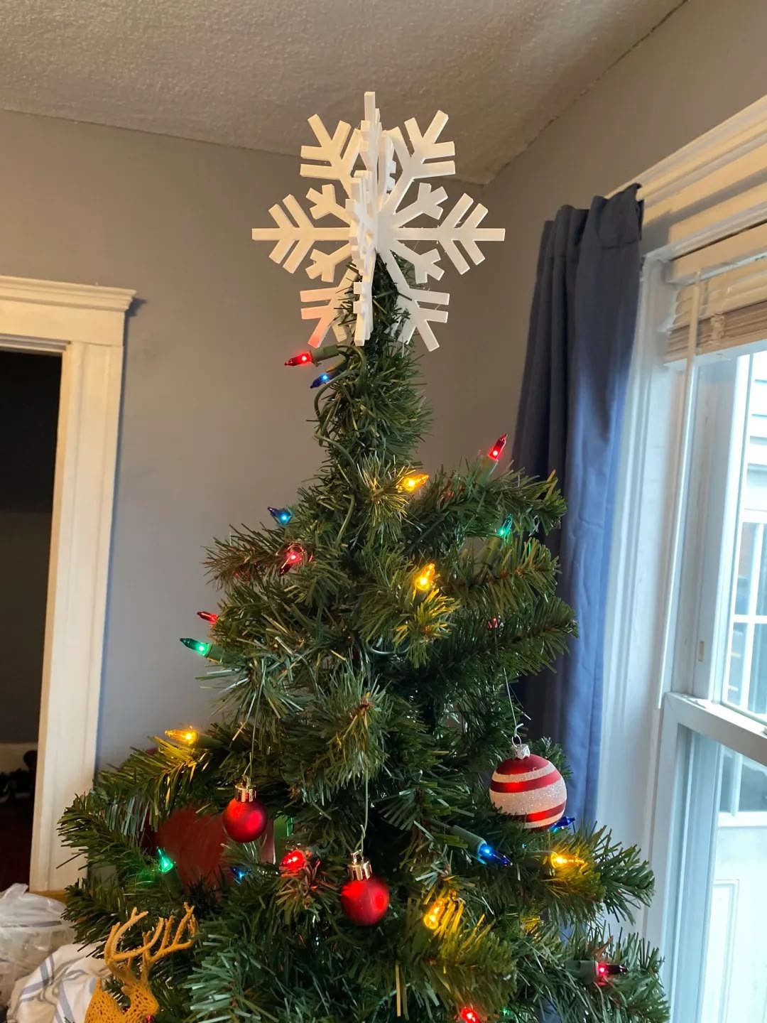 Snowflake Tree Topper Christmas (BioPlastic) - Afbeelding 5