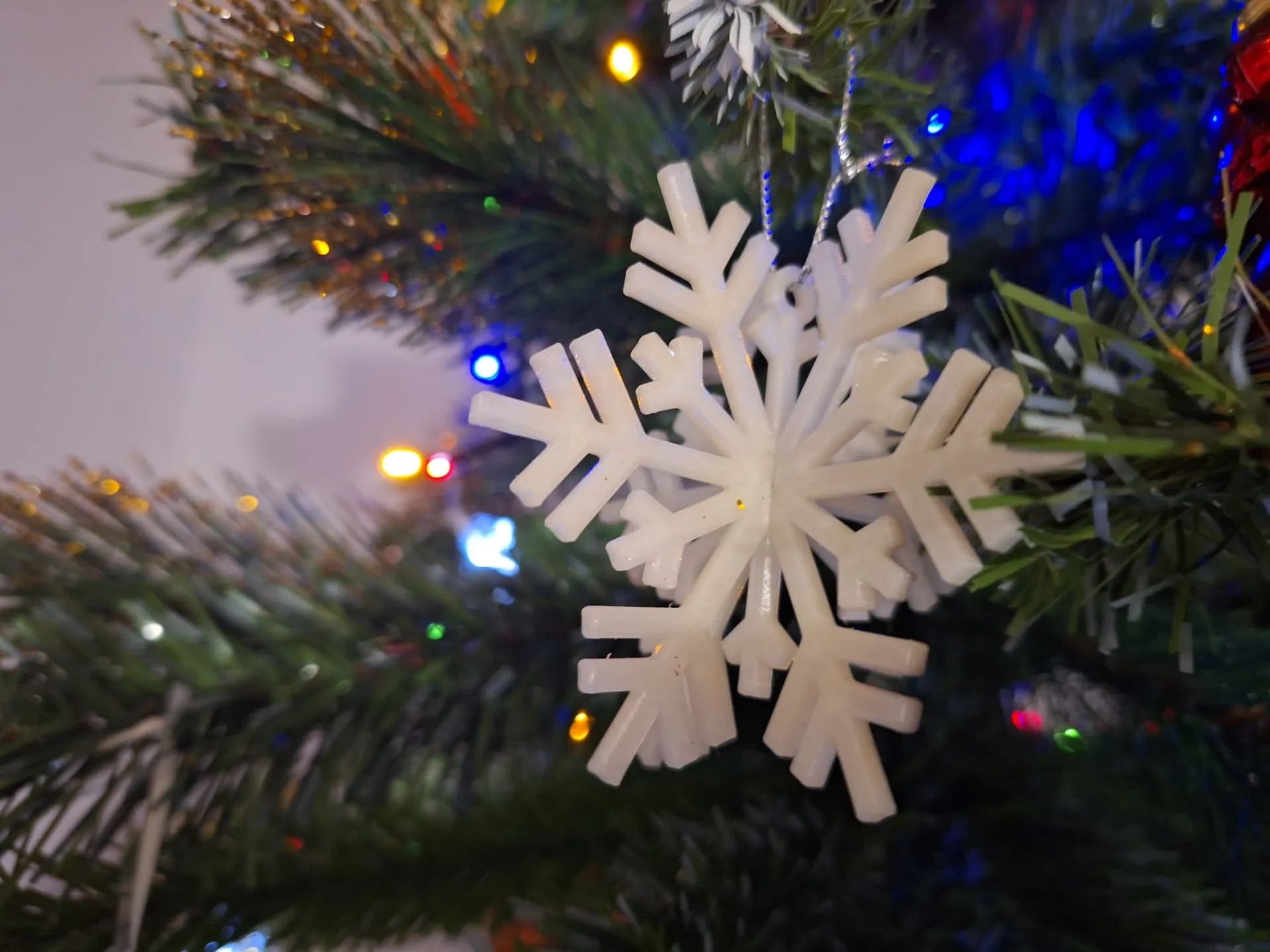 Snowflake Christmas Ornament 9 (BioPlastic) - Afbeelding 2