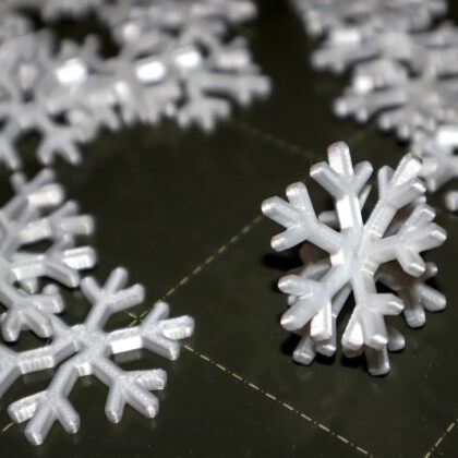 5x Snowflake Christmas Ornament 10 (BioPlastic)