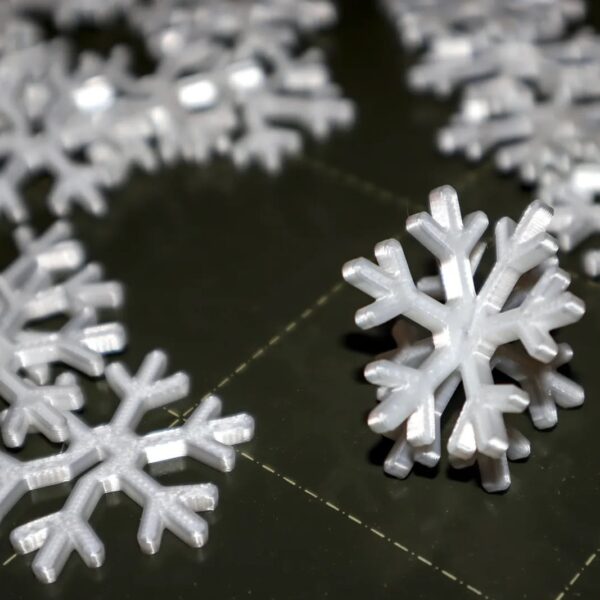 5x Snowflake Christmas Ornament 10 (BioPlastic)