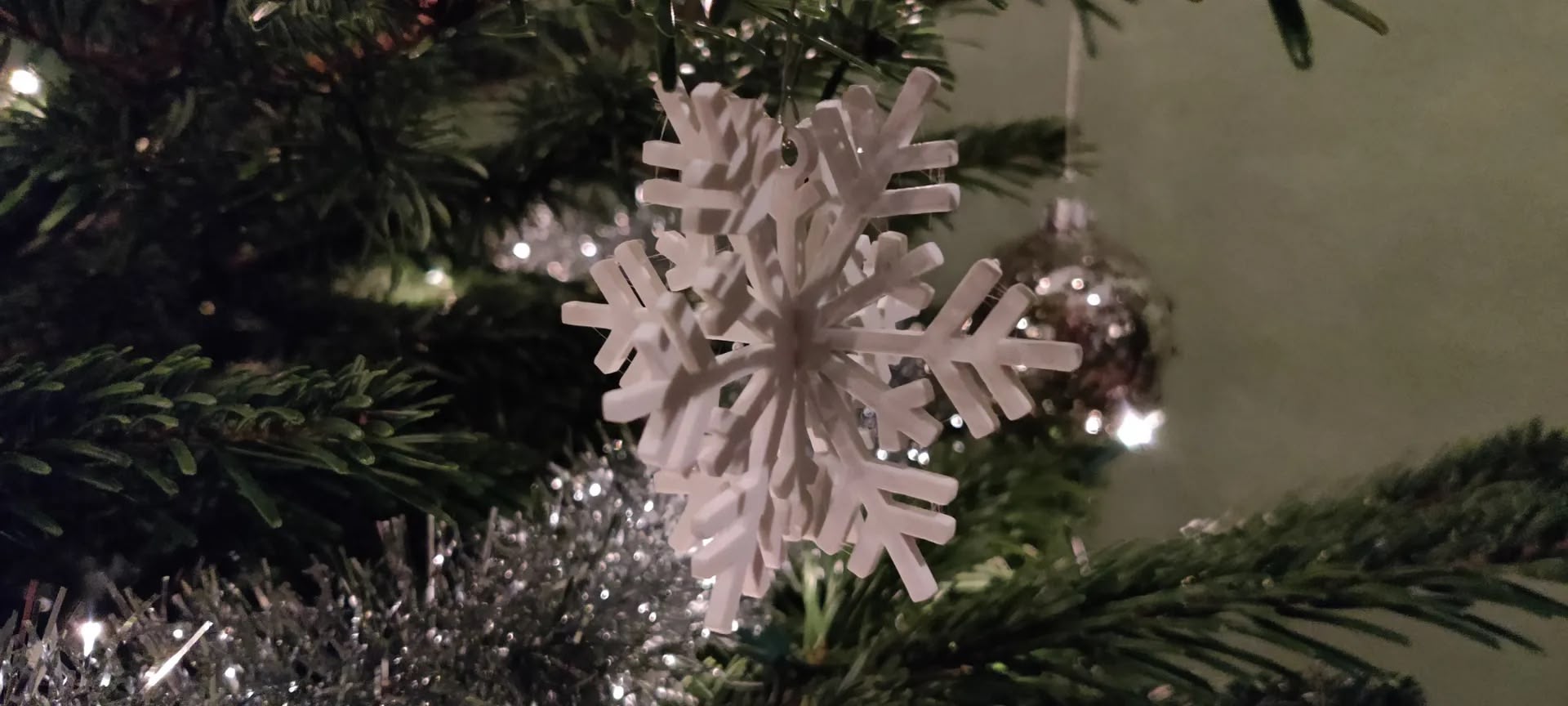 Snowflake Christmas Ornament 9 (BioPlastic) - Afbeelding 3