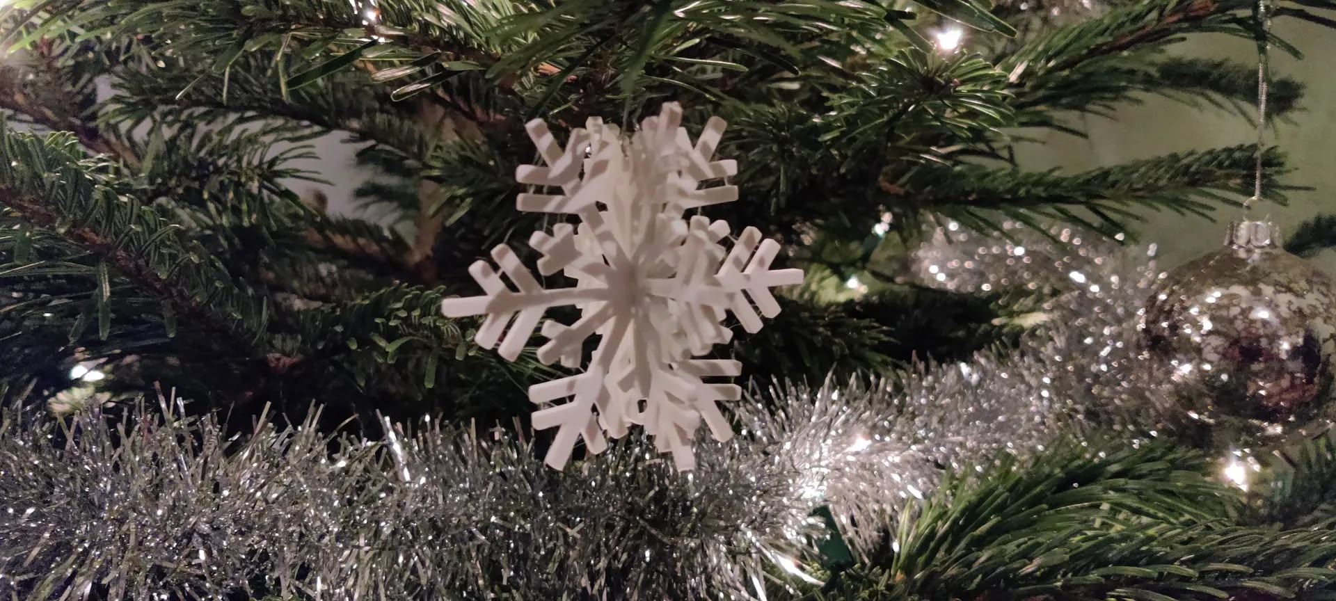 Snowflake Christmas Ornament 9 (BioPlastic) - Afbeelding 4
