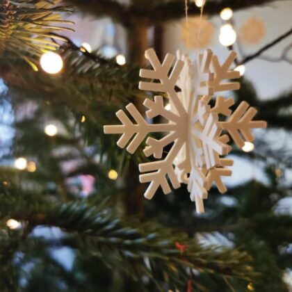 Snowflake Christmas Ornament 9 (BioPlastic)