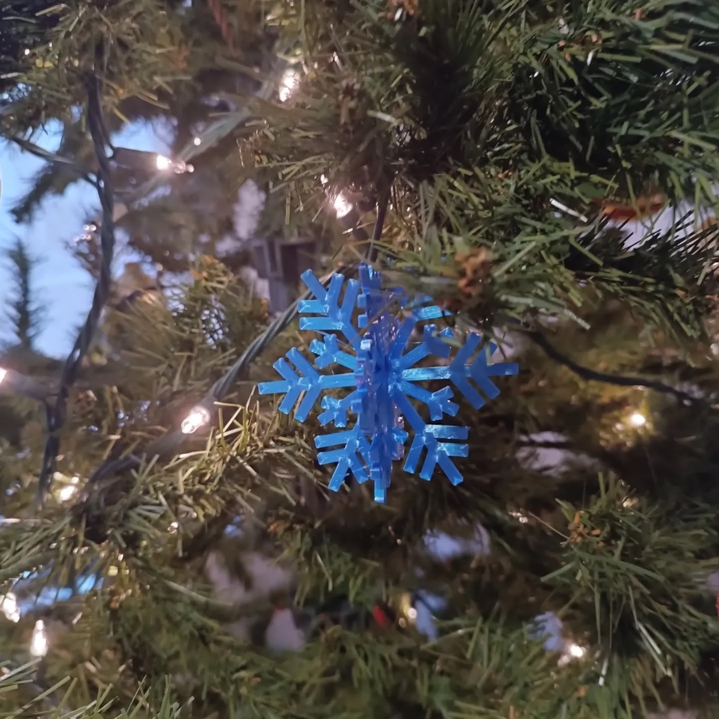 Snowflake Christmas Ornament 9 (BioPlastic) - Afbeelding 7